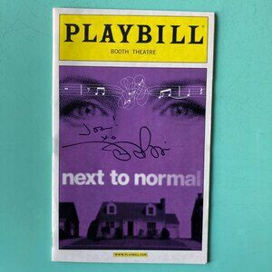 Marin Mazzie (Only) Signed Inscribed Playbill next to normal Jason Danieley 2011